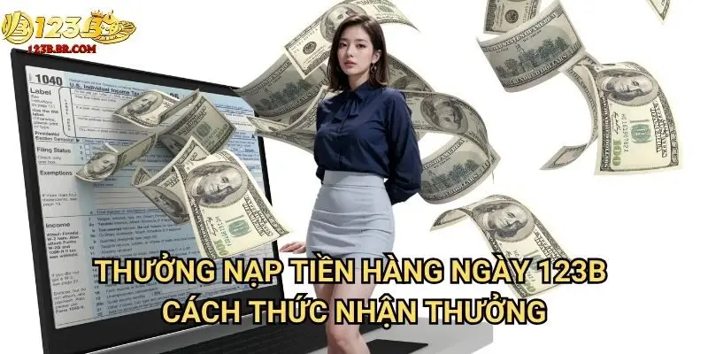 Thưởng nạp tiền hàng ngày 123b - Cách thức nhận thưởng